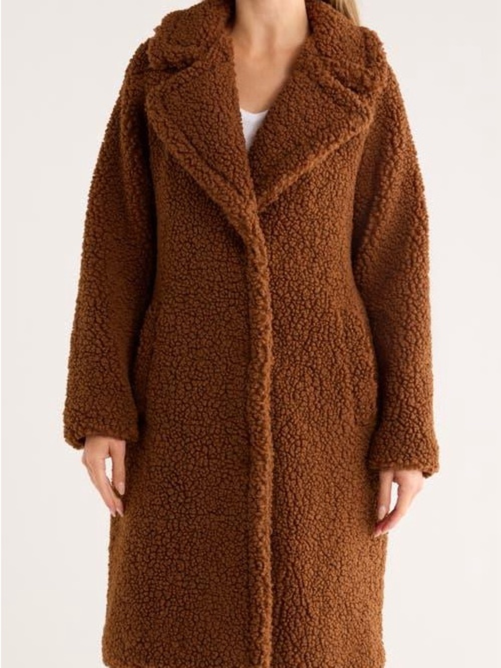 Lucky Brand Chestnut Brown Teddy Coat